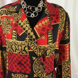 Talbots Woman 100% Silk Blouse Size 10.